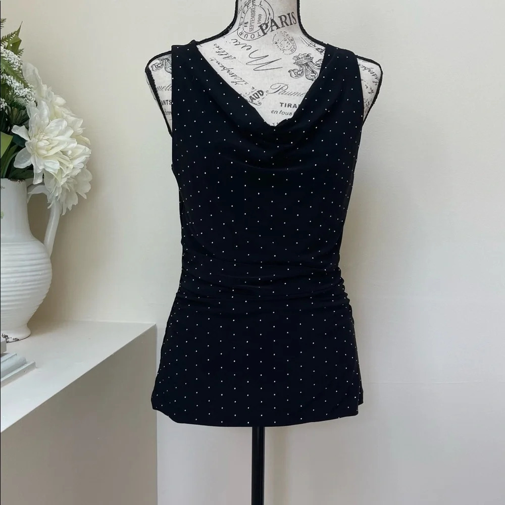 White‎ House Black Market Black Top With Sparkles - Picture 12 of 14